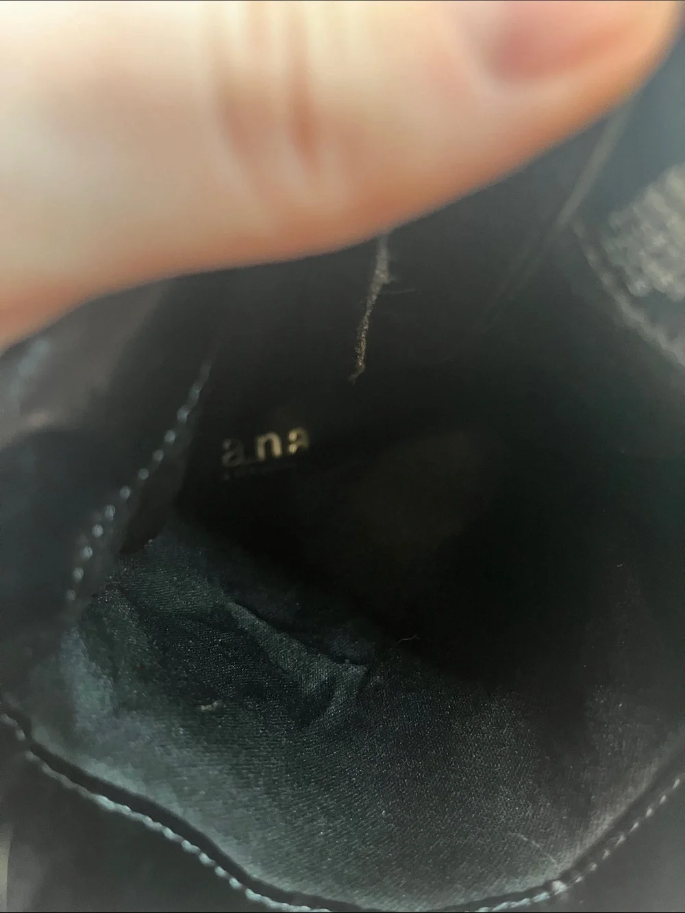 A.n.a Black Suede Slouch Heeled Boots Size 9.5